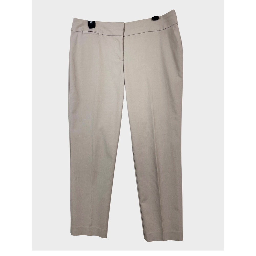 Ann Taylor LOFT‎ Marisa Ankle Pants Womens 10 Beige Straight Leg Work
